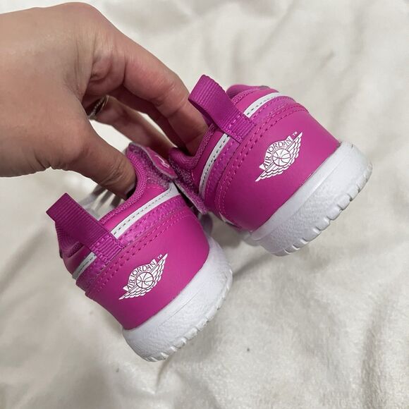 Nike Air Jordan 1 Low ALT Fire Pink White TD Sneaker Shoes Size 8C FN7398-600 - Picture 4 of 9